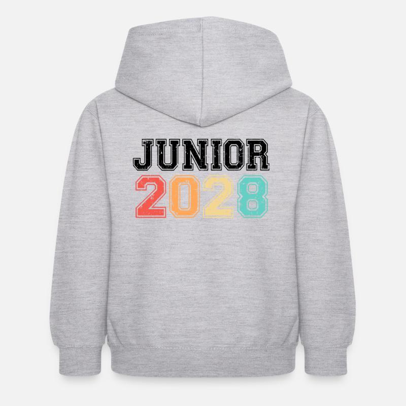 Junior 2028 Rétro Vintage - Sweat à capuche Enfant - gris clair chiné