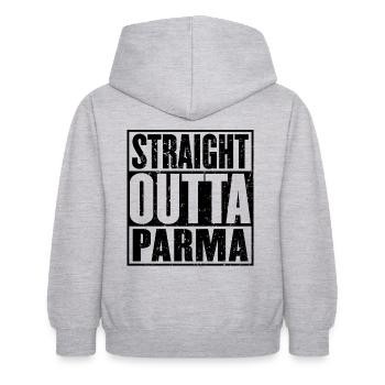Straight Outta Parme - Sweat à capuche Enfant - gris clair chiné - Dos - AI Model Kid Female (0cm)
