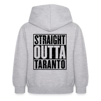Direkt Outta Taranto - Kinder Hoodie - Hellgrau meliert - Hinten - AI Model Kid Female (0cm)