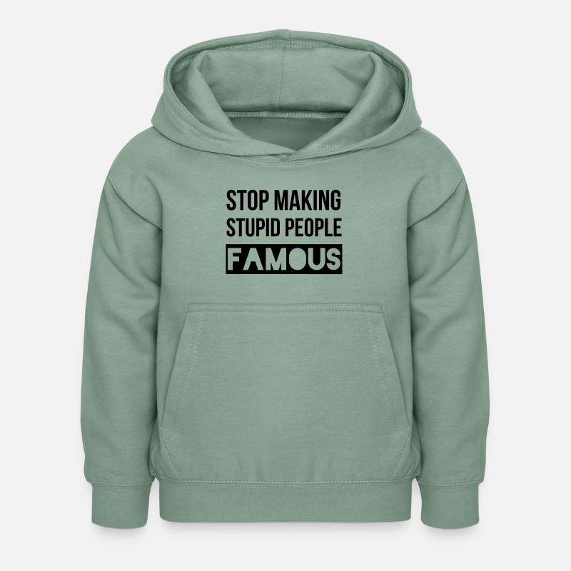 arrêt - Sweat à capuche Enfant - vert-de-gris