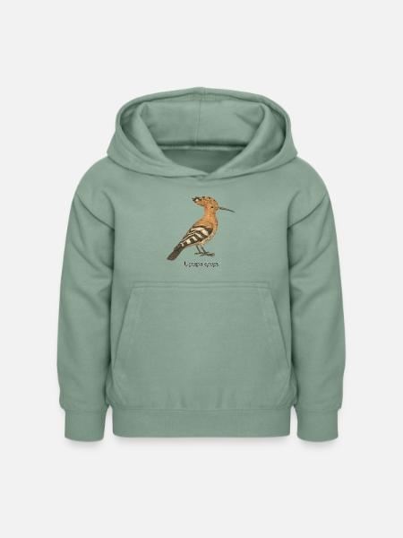 Wiedehopf - Kinder Hoodie - Graugrün