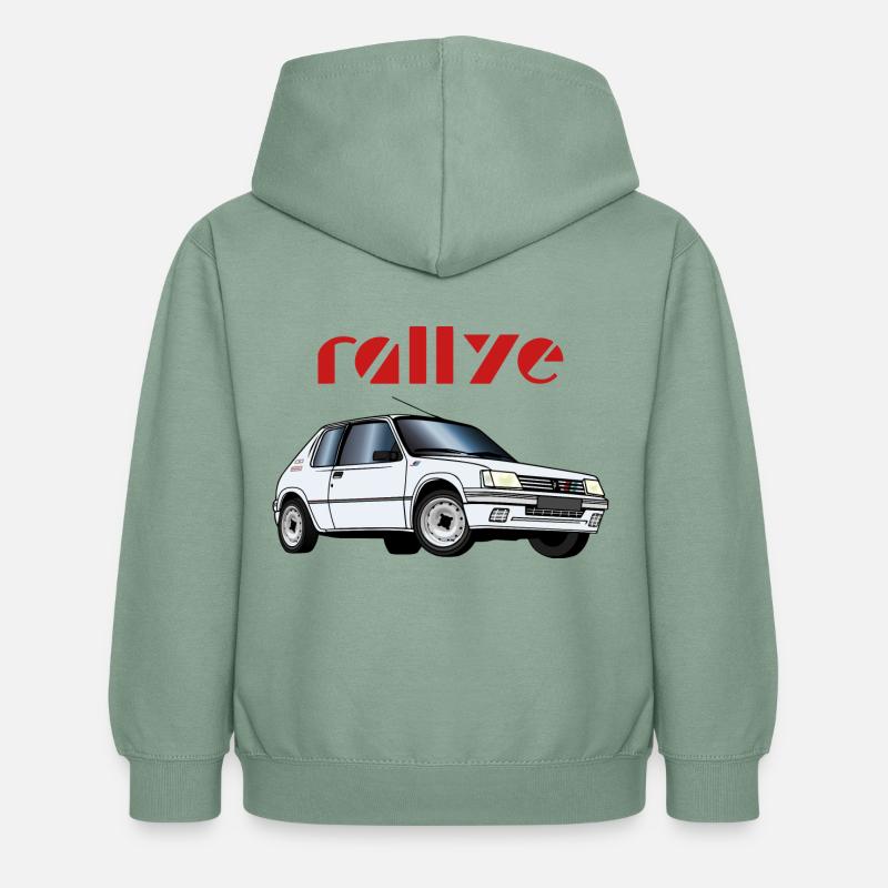 1 3 rallye 90 92 Blanc Meije - Sweat à capuche Enfant - vert-de-gris