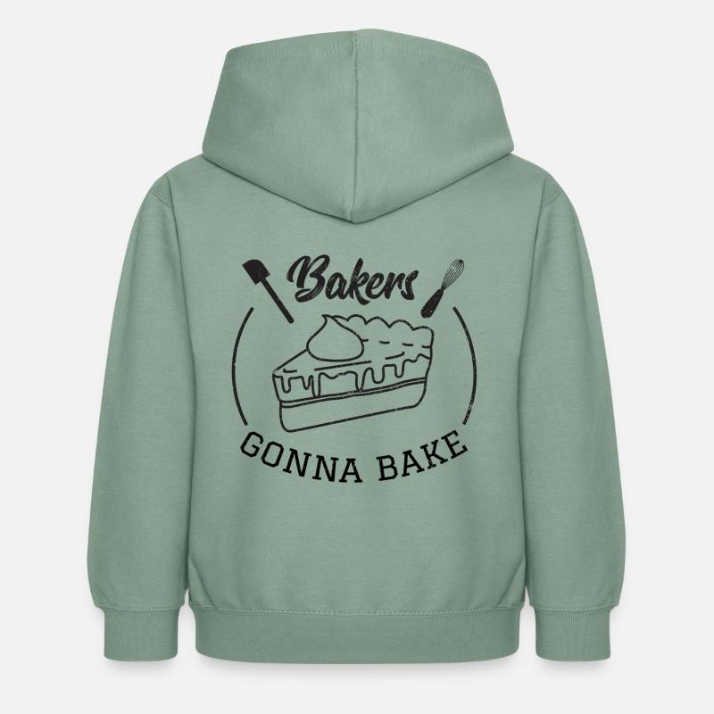 Baking baker baker cake pie gift idea - Kids Hoodie - steel green