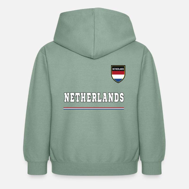 Pays-Bas Pays-Bas Hollande Drapeau néerlandais Drapeau - Sweat à capuche Enfant - vert-de-gris