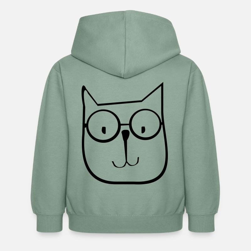 cat1 (en) - Sweat à capuche Enfant - vert-de-gris