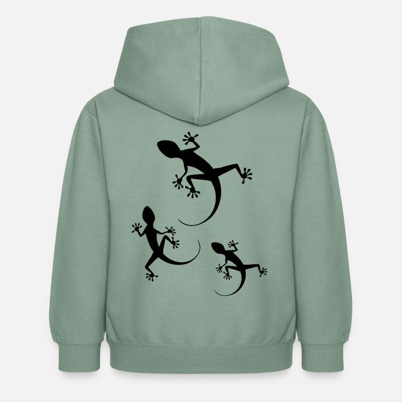 Geko - Sweat à capuche Enfant - vert-de-gris