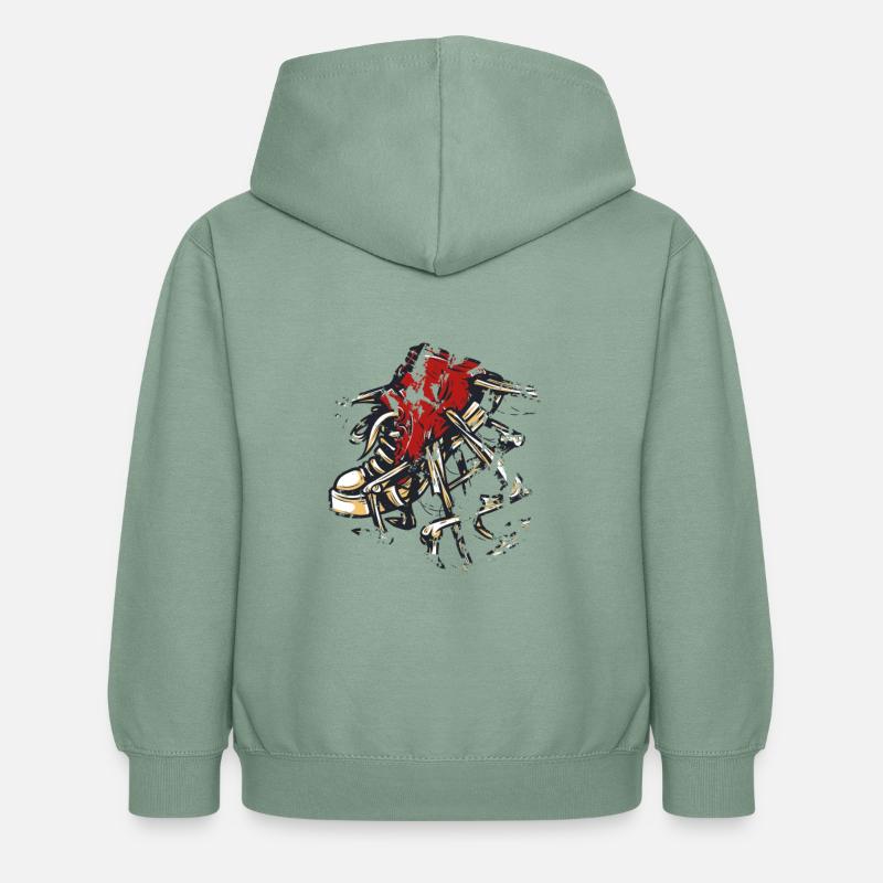 sneaker - Sweat à capuche Enfant - vert-de-gris