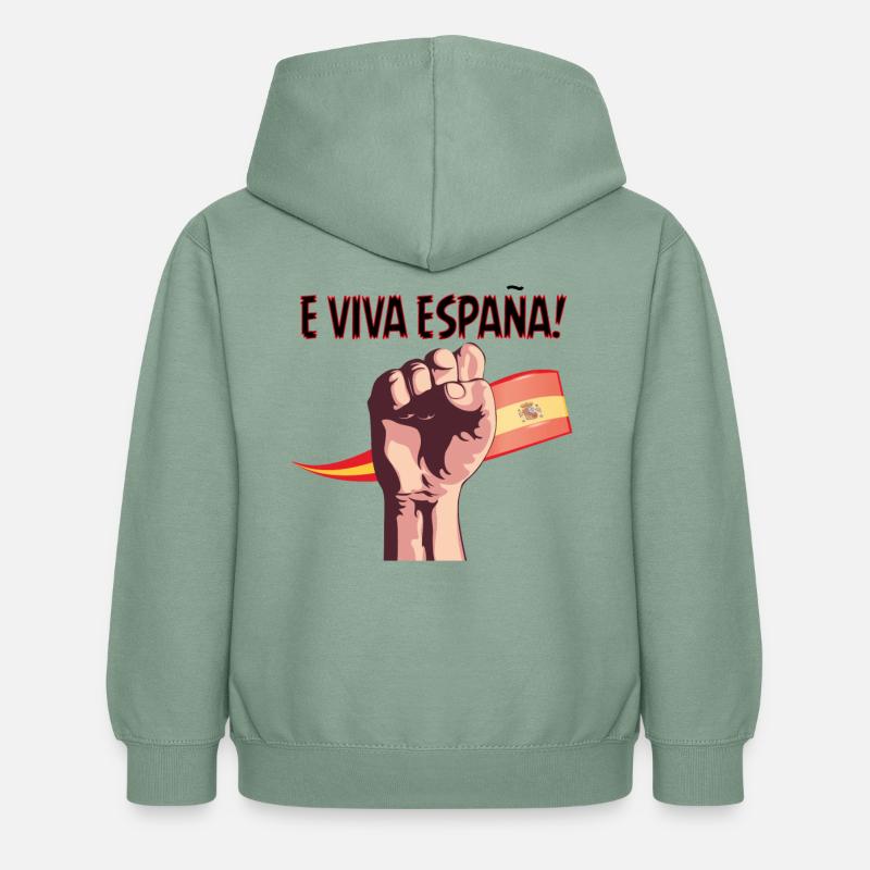 espana 2 - Sweat à capuche Enfant - vert-de-gris