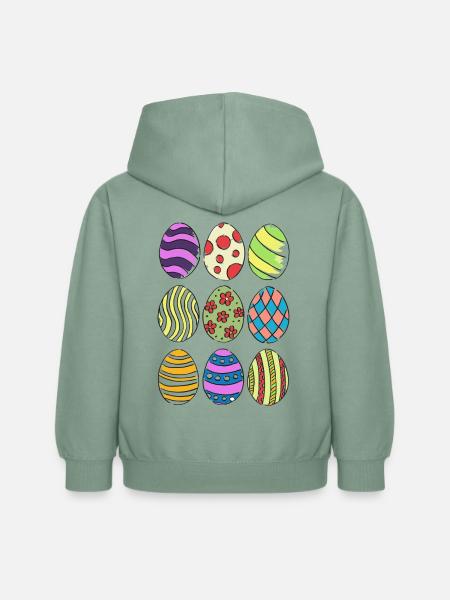 Ostereier - Kinder Hoodie - Graugrün
