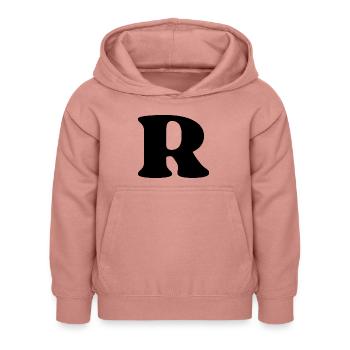 Buchstabe r - Kinder Hoodie - Altrosa - Vorne - AI Model Kid Female (0cm)