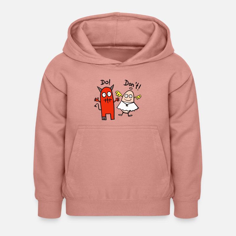 Anges et démons - Sweat à capuche Enfant - rose poudré