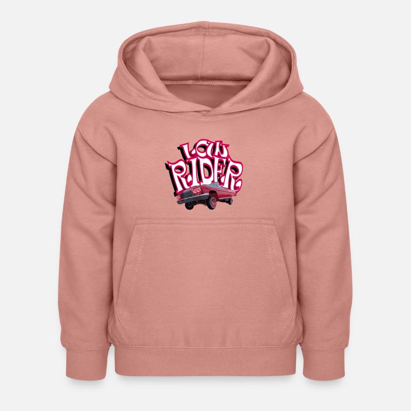 Red Lowrider - Sweat à capuche Enfant - rose poudré