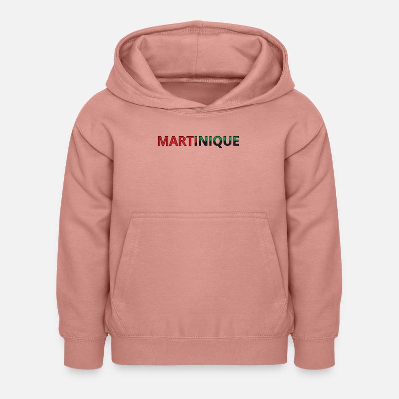 Drapeau Martinique - Sweat à capuche Enfant - rose poudré