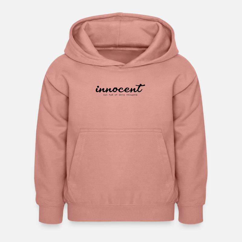 Innocent mais plein de pensées sales - Sweat à capuche Enfant - rose poudré