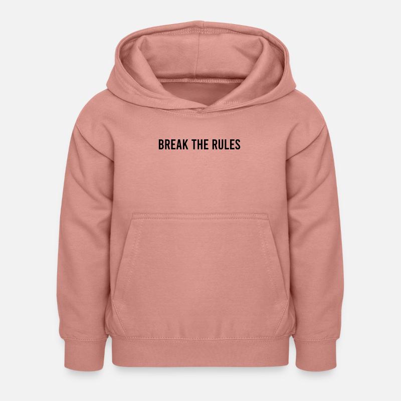 BREAK THE RULES - Kinder Hoodie - Altrosa