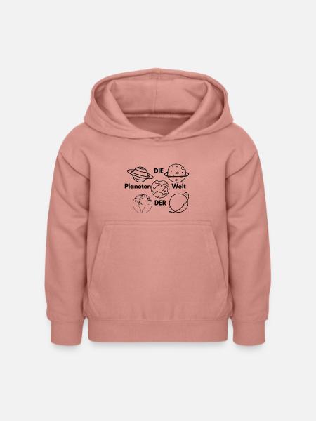 Planeten - Kinder Hoodie - Altrosa