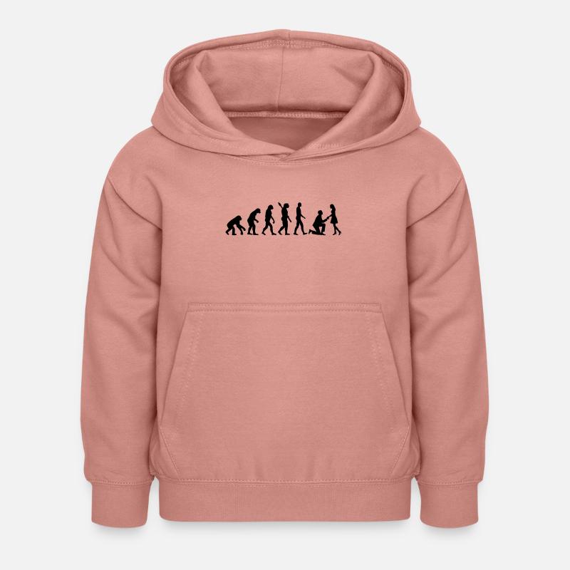 Évolution Mariage - Sweat à capuche Enfant - rose poudré