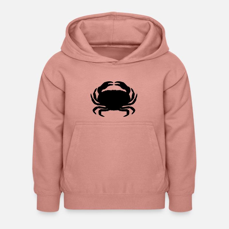 Crabe - Sweat à capuche Enfant - rose poudré