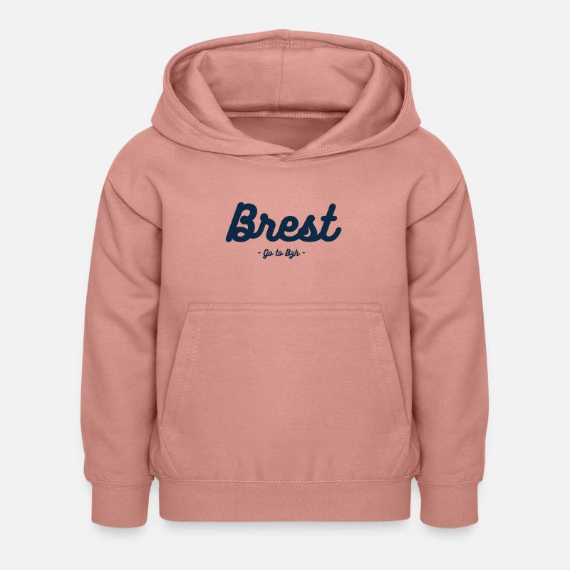 Brest - Sweat à capuche Enfant - rose poudré