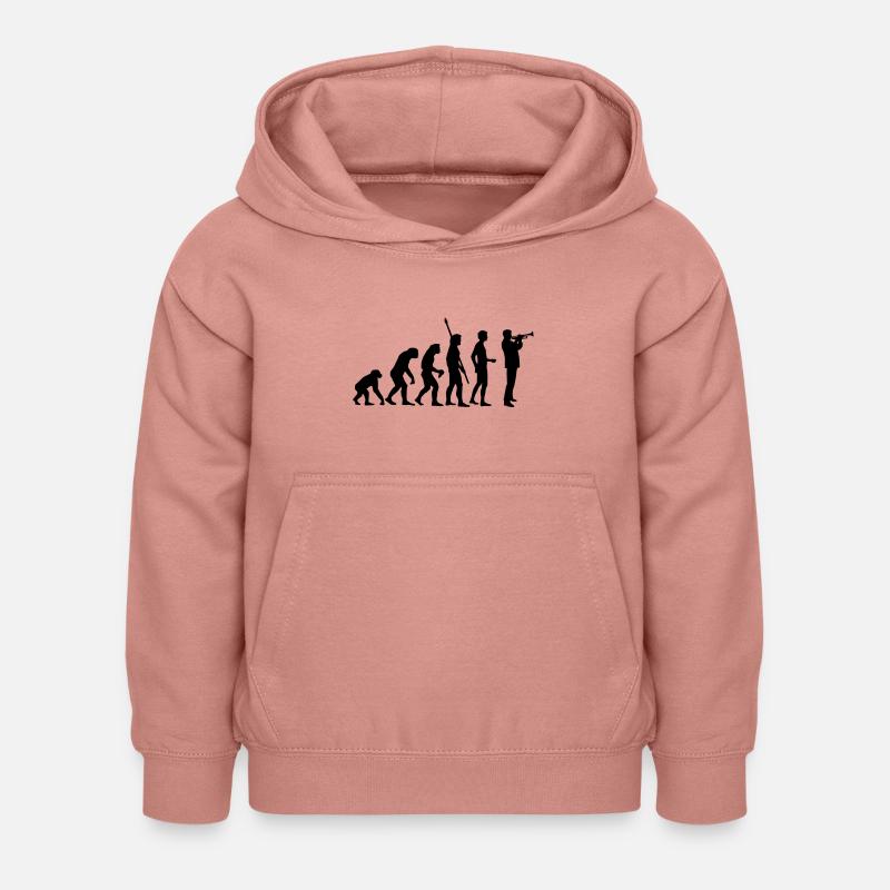evolution_trompeter - Kinder Hoodie - Altrosa