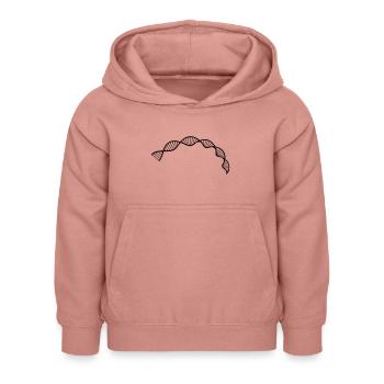 DNA double helix structure cell sequence - Kids Hoodie - dusky rose - Front - AI Model Kid Female (0cm)