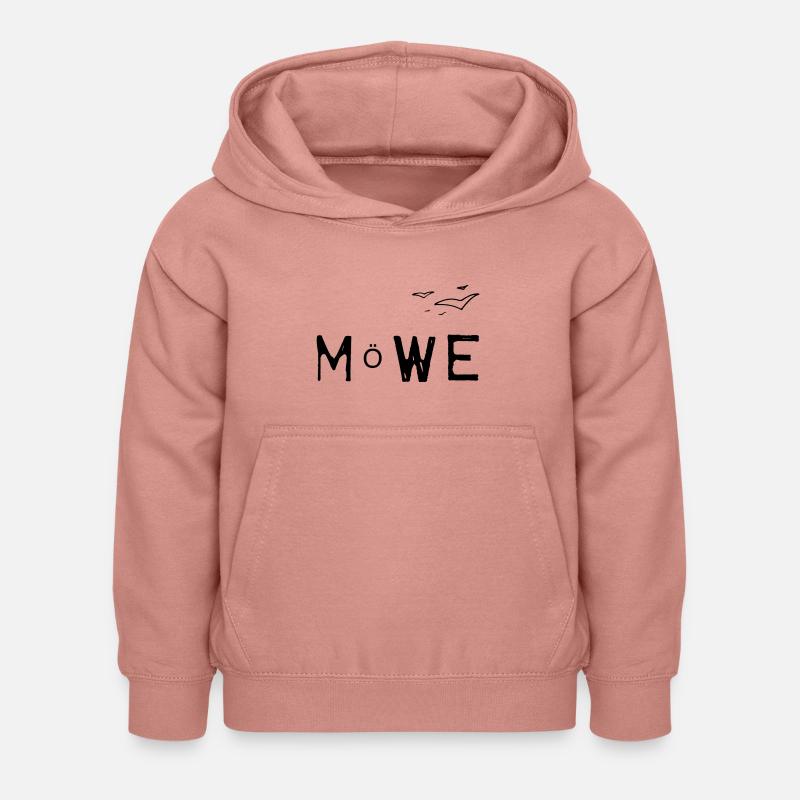 möwe - Kinder Hoodie - Altrosa