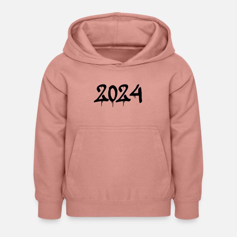 2024 - Sweat à capuche Enfant - rose poudré