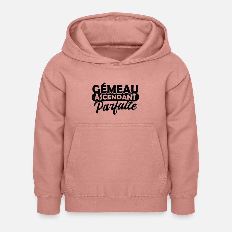 gémeau ascendant parfaite - Sweat à capuche Enfant - rose poudré