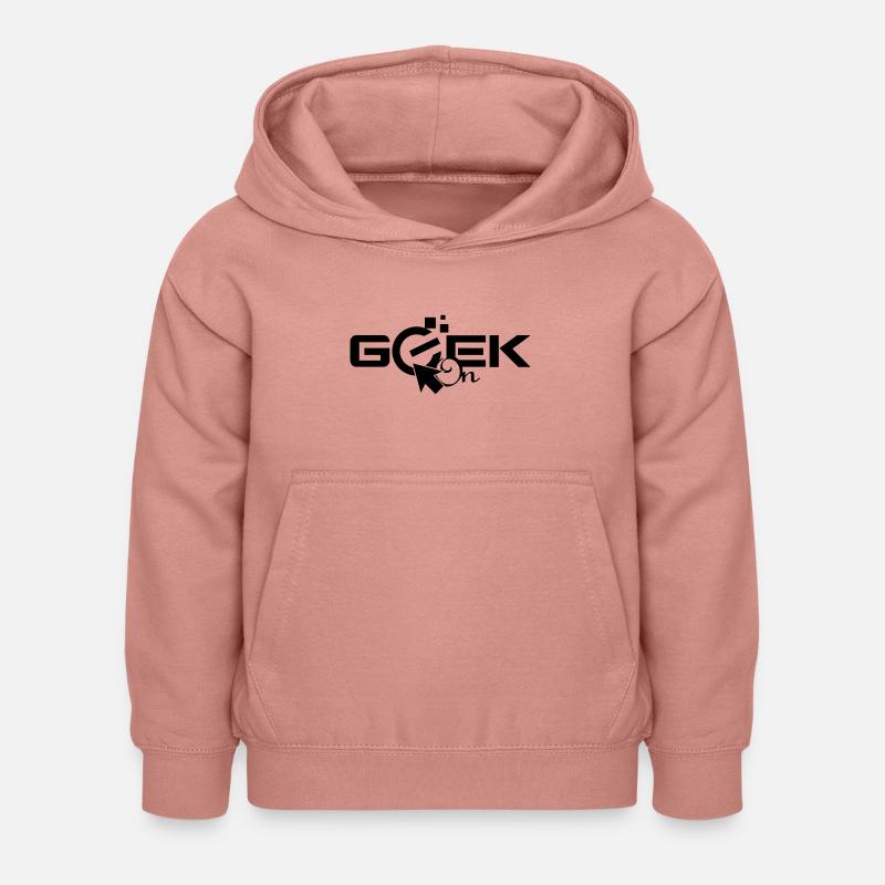 Geen On À propos de Nerd fan de PC - Sweat à capuche Enfant - rose poudré