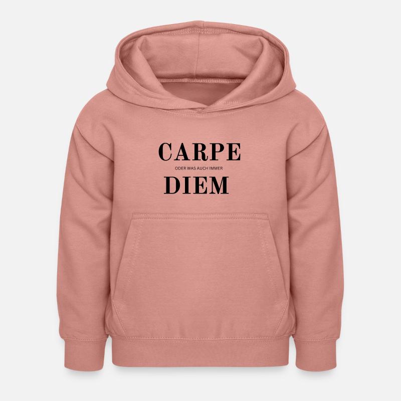 Carpe Diem oder was auch immer - Kinder Hoodie - Altrosa