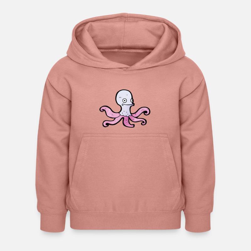 Octopus, Tintenfisch oder Krake? - Kinder Hoodie - Altrosa