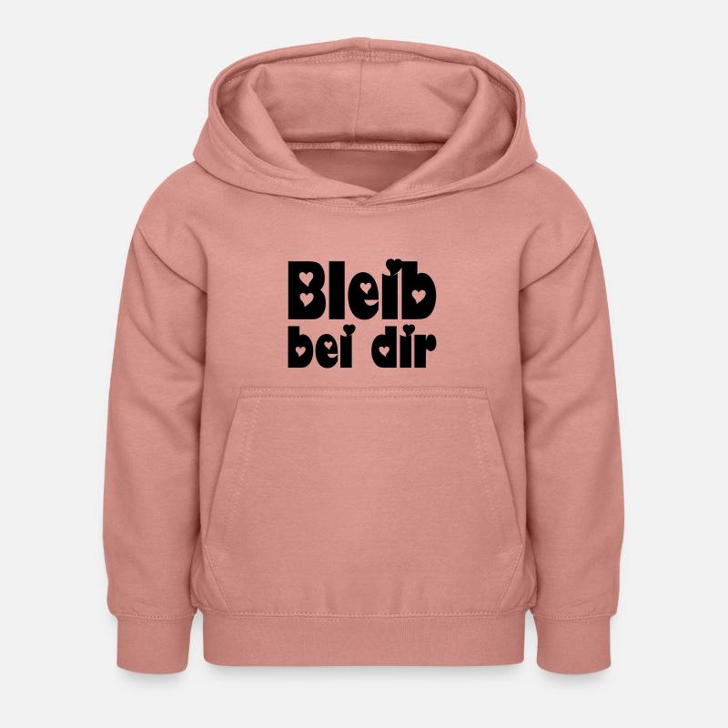 bleib bei dir - Kinder Hoodie - Altrosa