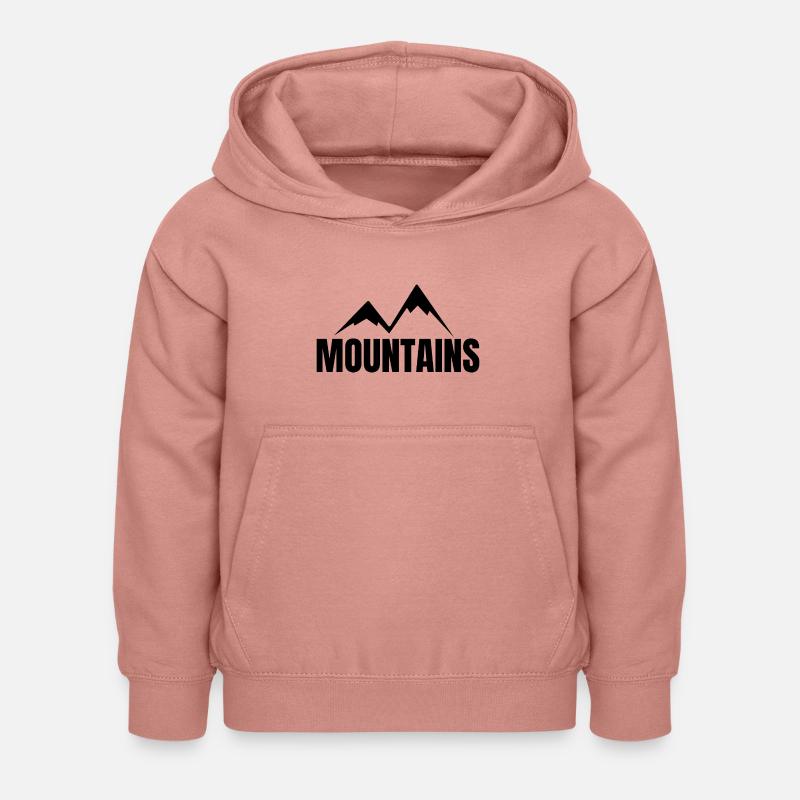 MONTAGNES - Sweat à capuche Enfant - rose poudré