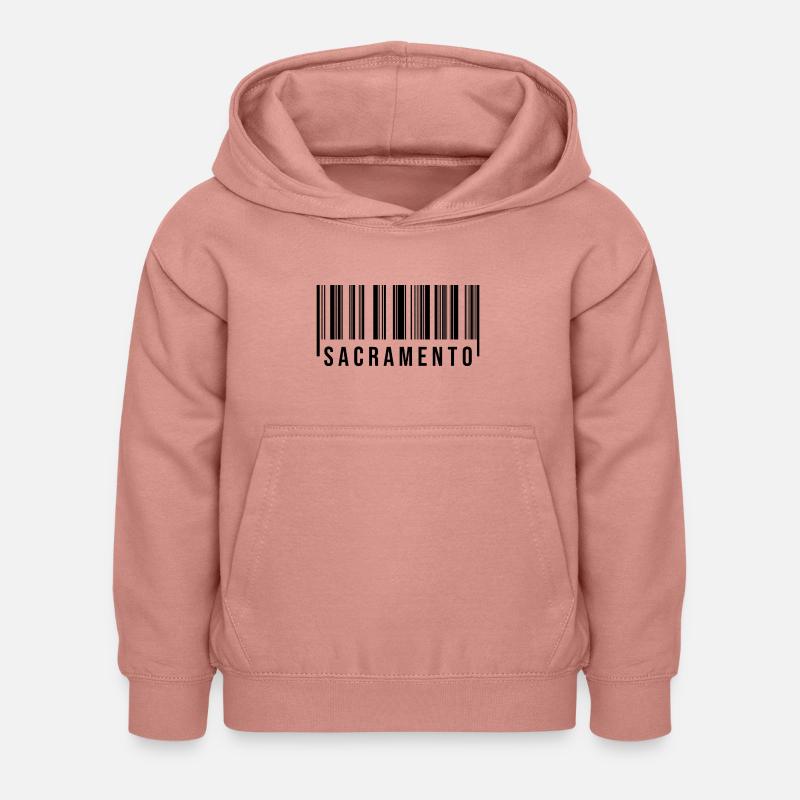 Code-barres de Sacramento - Sweat à capuche Enfant - rose poudré