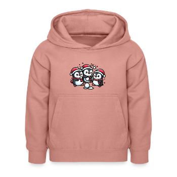 Entzückende niedliche Pinguin-Weihnachtsmannmütze Winter Schneeball fi - Kinder Hoodie - Altrosa - Vorne - AI Model Kid Female (0cm)