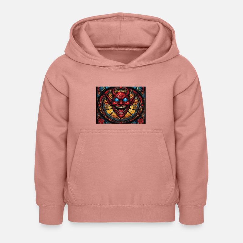 Red Head Devil - Kids Hoodie - dusky rose