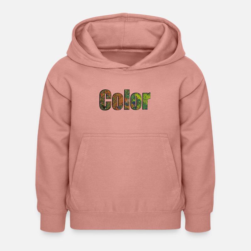 Couleur - Sweat à capuche Enfant - rose poudré