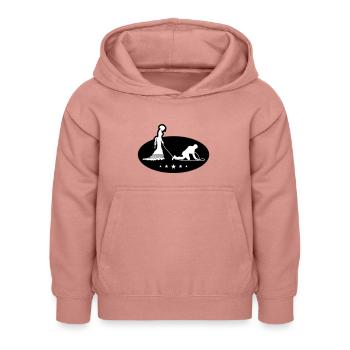 Hochzeit Brautpaar Leine - Kinder Hoodie - Altrosa - Vorne - AI Model Kid Female (0cm)