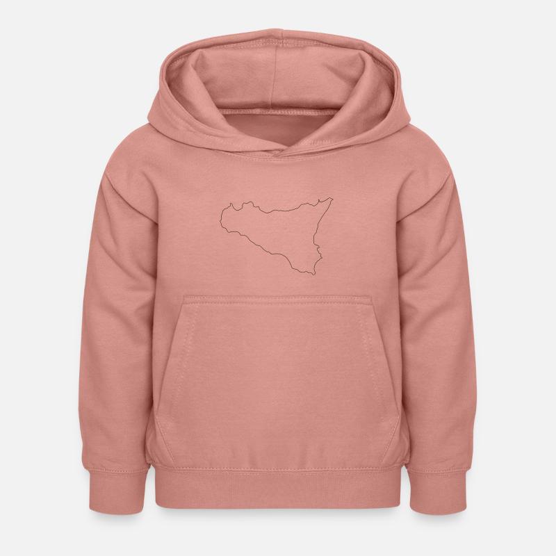 Sicile - Sweat à capuche Enfant - rose poudré