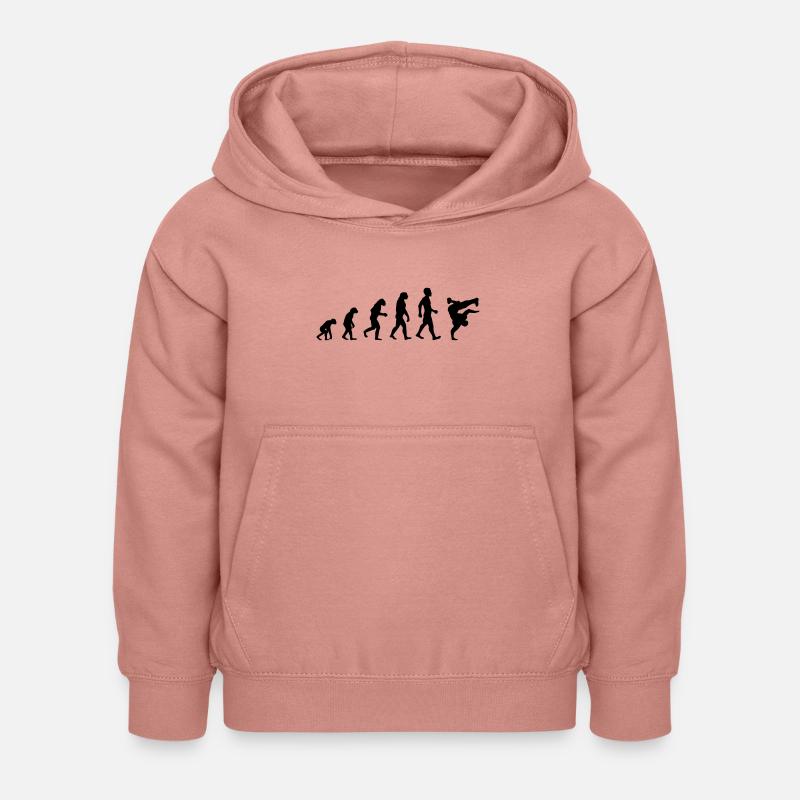Evolution Breakdance motif comme un cadeau - Sweat à capuche Enfant - rose poudré