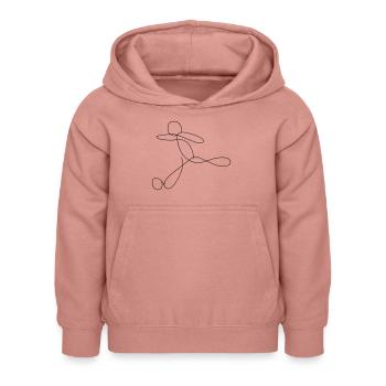 Fußball Line Art - Kinder Hoodie - Altrosa - Vorne - AI Model Kid Female (0cm)