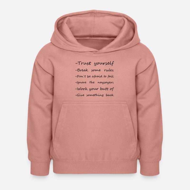 règles - Sweat à capuche Enfant - rose poudré