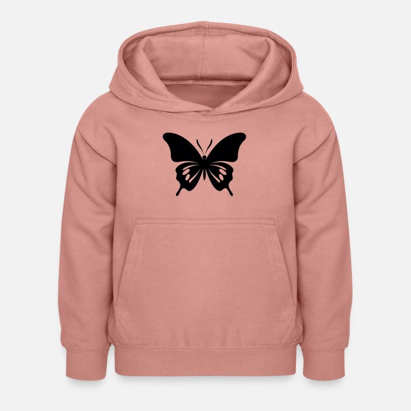 Papillon - Sweat à capuche Enfant - rose poudré