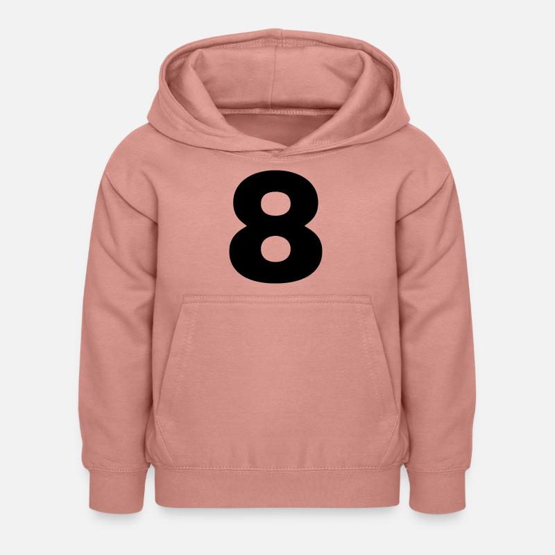 Le Tshirt numéro 8 - Sweat à capuche Enfant - rose poudré