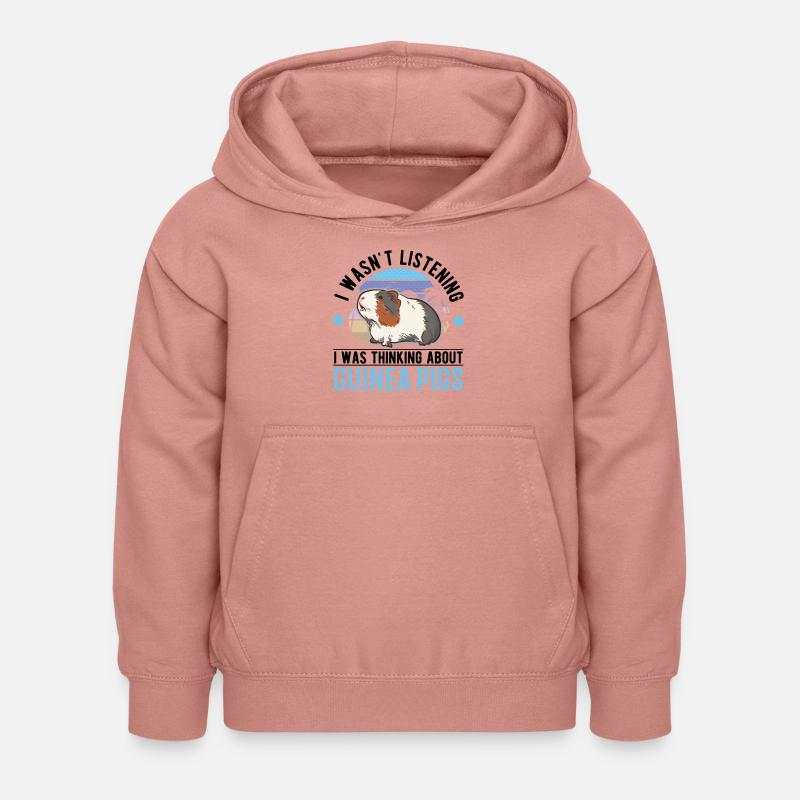 Cochon d’Inde Cadeau Cochon d’Inde - Sweat à capuche Enfant - rose poudré