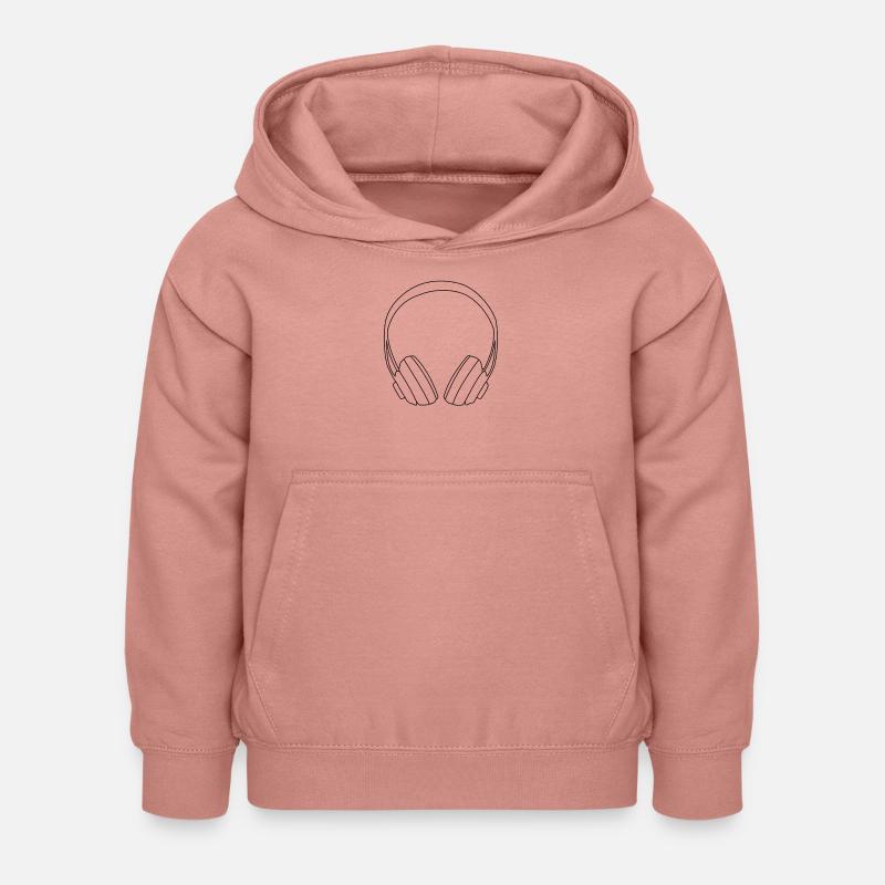 Casque tirés - Sweat à capuche Enfant - rose poudré
