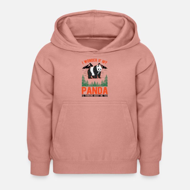 Panda Lover Panda Bear Cadeau - Sweat à capuche Enfant - rose poudré
