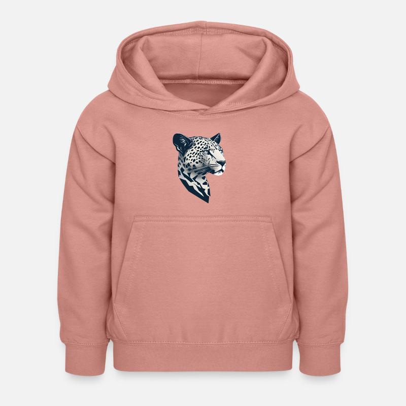 Conception simple Lephard Head - Sweat à capuche Enfant - rose poudré