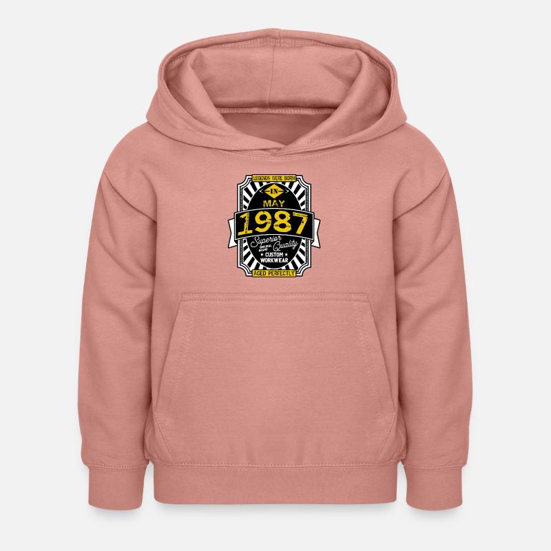 1987 MAY - Sweat à capuche Enfant - rose poudré