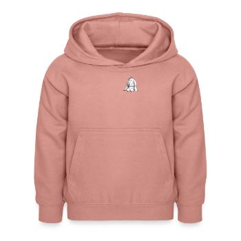 Kleiner Weißer Hase I Hasenmotiv Kaninchen - Kinder Hoodie - Altrosa - Vorne - AI Model Kid Female (0cm)